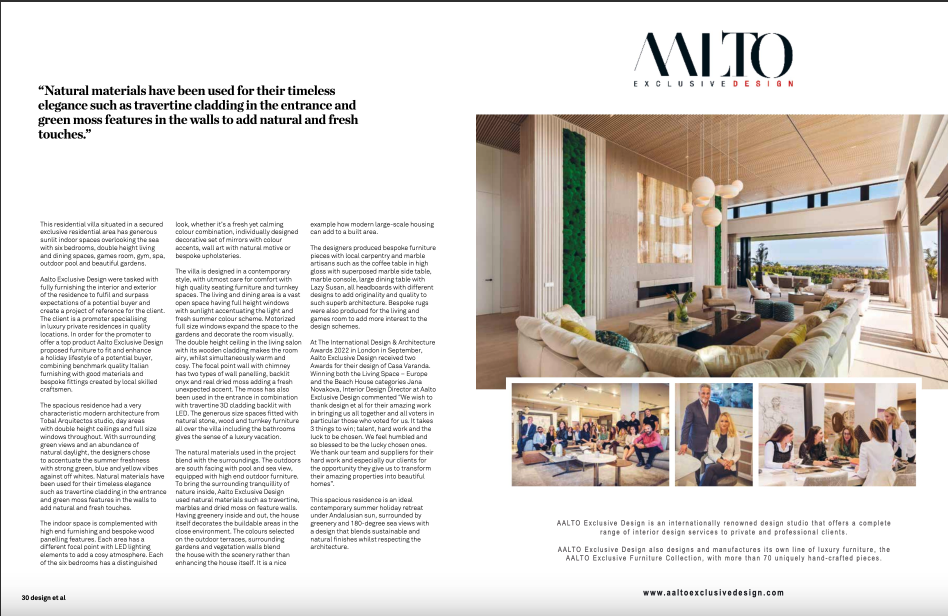 Issue web: The Winners' Issue 2022 - AALTO EXCLUSIVE DESIGN MARBELLA